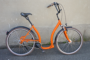 Fahrradrahmen Orange Matt